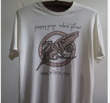 Jimmy Page Robert Plant Led Zeppelin Vintage World Tour T-Shirt picture