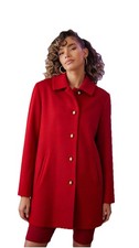 Vintage Mackintosh Red Authentic Pea Coat 100% Pure Wool Women's Size Large picture