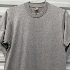 Vintage Screen Stars Heather Grey Blank T-shirt M 50/50 USA Made 80s Gym Solid picture