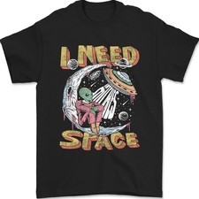 Funny Alien I Need Space Retro Graphic Tee Unisex T-Shirt picture