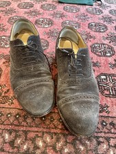 Samuel Windsor Brown Suede Cap Toe Brogue Oxford Shoes Men's UK 8.5 picture