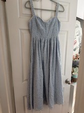 B.right Light Blue Embroidered Midi Dress Size M picture