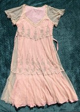 Nataya Retro 1920s Edwardian Victorian Vintage Pink Romantic Feminine Dress picture