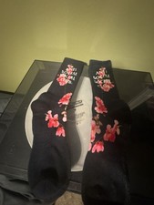 Anti Social Social Club Kkoch Socks Black Floral Print picture