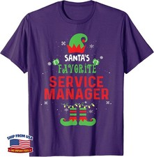 Christmas Santa's Favorite Service Manager T-Shirt picture