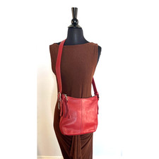 Vintage Coach Legacy Slim Duffle Red Hobo Crossbody 9326 picture