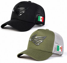 Mexican Eagle Baseball Caps Adjustable Embroidery Logo Mexico Flag Trucker Hat picture