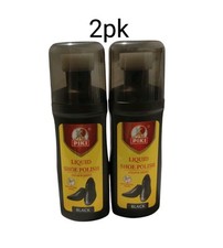 2 Bottles shoe polish liquid instant shine black 60ml each picture