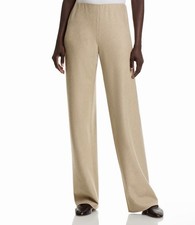 $375 Vince Women's Beige Straight Leg Pull-On Pants Size L picture