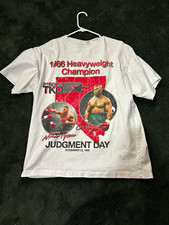 Mike Tyson Collection Men's White L Boxing Graphic Print Cotton Knit Crew Tee picture