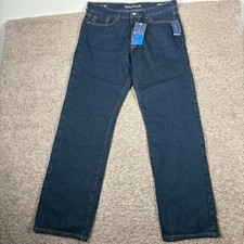 Nautica Mens Authentic Loose Fit Jeans 34x34 Dark Wash Pure Ocean Wash NEW picture