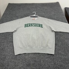 Vintage Berkshire MV Sport Sweatshirt Men L Gray Cotton Poly Crewneck Collegiate picture