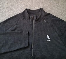 Lululemon 1/4 Zip Men's M Black Waffle New York Athletic Club NYAC Pullover EUC picture