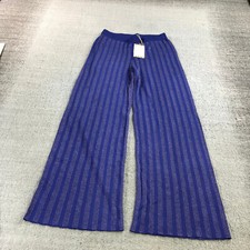 Knitss Pants Womens Large  Bremen Trouser Beige Viscose Blue   Wide $ 366 picture