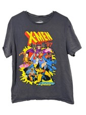 Marvel X-Men 97 T Shirt Mens Large Wolverine Magneto Storm Beast Gray Graphic picture