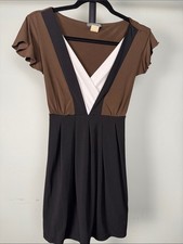 Vintage Y2K J.T.B. Brown Black White Tunic Top Whimsigoth Earthy Minimalist Tee picture