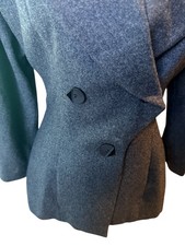 Vintage Karl Lagerfeld KL Fan Label Wool Hourglass Blazer Jacket Made in Italy picture
