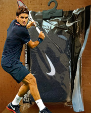 Nike Roger Federer 2012 US Open Night Premier Doublewide Wristbands Navy Sealed picture