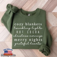 Christmas Definition Sweatshirt Cozy Holiday Pullover Hot Cocoa Crewneck Xmas picture