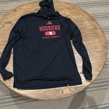 Men’s Indiana Hoosiers Adidas Dri Fit Pullover Black Performance Size XL picture