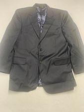 Jos. A. Bank Men's 42RG Gray Pinstripe Worsted Wool 2-Button Suit Jacket picture