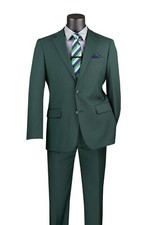 Vinci Men Solid Color Single Breasted Classic Regular Fit Suit NEW picture