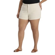 Ava & Viv Women's Beige High Rise Smart Stretch Chino Smart Shorts Size 16 picture