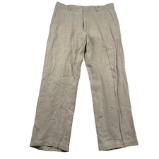 Vtg Banana Republic Linen Pants Mens 34x34 (fits 34x30) Dawson Tan Straight picture