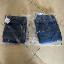 American Eagle Dreamy Drape Strigid Lot Of 2 Wide-Leg Jeans Women-Size 0 Regular picture