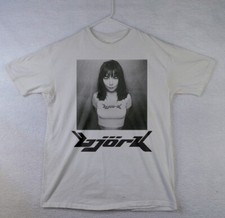 Björk Debut Era Retro 90s Electronic Art Pop White Graphic T-Shirt picture