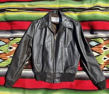 Vintage 70's “The Fonz” Brown Leather Biker Jacket Made by Cooper Size 36  picture