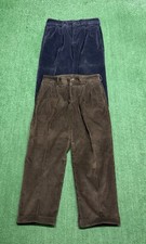 VTG Lot Of 2 Brooks Brothers 90s Mens Corduroy Pants 32x30 Stretch Pleated picture