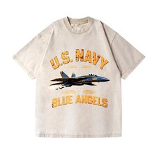 U.S.Navy Blue Angels Vintage Fighter Jet T-Shirt, Patriotic Military Graphic Tee picture