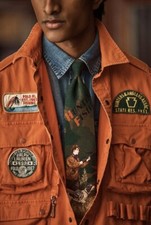 RALPH LAUREN POLO COUNTRY SPORTSMAN BIG & TALL SHIRT MAINE GUIDE ORANGE sz LT picture