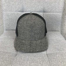 Pukka Hat Cap Trucker Snap Back One Size Gray Mens Tweed Baseball Herringbone picture