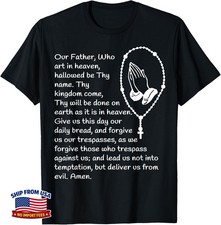 Our Father Prayer Hands Inspirational Christian Praying Unisex T-Shirt picture