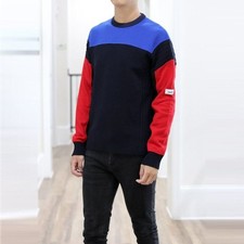 NWT - KENZO Felted Colorblock Jumper SLATE BLUE picture
