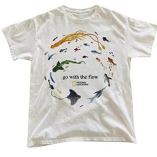 Marine Animals 'Go With The Flow' T-Shirt, Ocean Shirt, Animal Tee, Gifts Shirt, picture