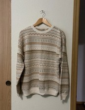 L.L.Bean Vintage 1980s Fair Isle Patterned Crewneck Sweater Men's Size Medium picture