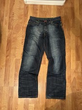 Vintage Massive revolution Jeans Blue Sick Fades 32x34 Baggy Fit Embroidery Back picture