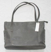 $495 New HAMMITT Addie Large Bag Tote Shoulder Women's Leather Blue Steel GRAY picture