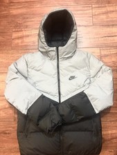 Nike Storm-FIT Windrunner Down Jacket Silver Black Reflective Sz MED Winter picture