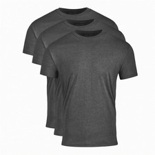 Fresh Clean Threads Shirt 3 Pack Mens Small Grey Crew Fitted Tee Soft $69 Value picture