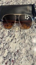 Givenchy Aviator Sunglasses Gold Metal Frame Brown Gradient 100% AUTHENTIC picture