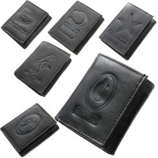 Brand New NFL Team Black Tri-Fold Leather Wallet / Pick Your Favorite NFL Team picture