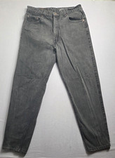 Vintage 1996 Levi's 550 Jeans Mens 36x32 Black Relaxed Tapered Leg High Rise USA picture