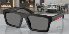 PRADA LINEA PS A07S 1BO02G Matte Black Dark Grey Polarized 58mm Men's Sunglasses picture