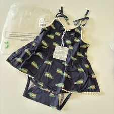 Kate Quinn Bubble Holiday Christmas Tree Car Pom Pom Toddler 2T Navy NEW picture