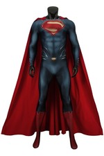 Man of Steel Superman Cosplay Costume Clark Kent DC Movie Bodysuit with Cape picture