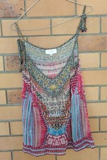 Camilla Franks Fabric of my Forebears Tie Strap Top Size 1 10 Small $4 EXPRESS picture